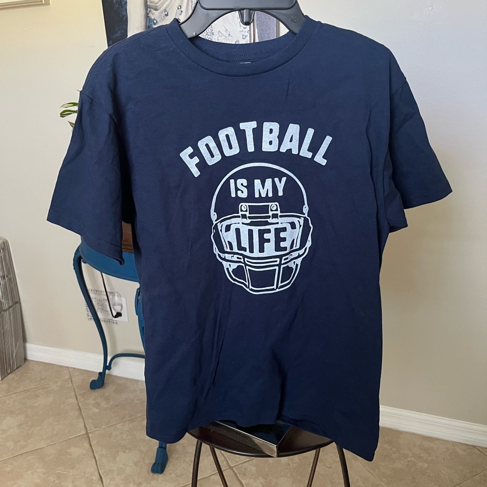 NWOT Delta Pro Weight - Football Is My Life - Boys Tee T-shirt - L